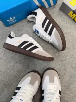 Tênis Adidas Samba Branco e Preto Solado Café