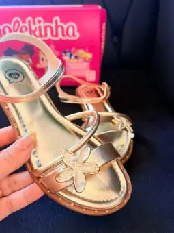 Sandália Infantil Feminina Molekinha Dourada
