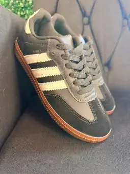 Tênis Adidas Samba Preto Listra Branca - Código 46