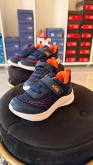 Tênis Infantil Masculino Marinho com Laranja NilQi - Código 9